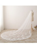 Ivory Floral Lace Cathedral Wedding Veil